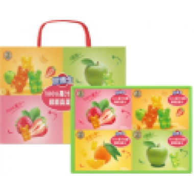 大连徐福记 100%果汁软糖 礼盒 （附手提袋）团购