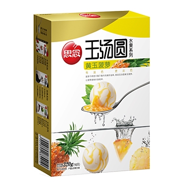 大连思念水果汤圆 黄玉菠萝320g团购